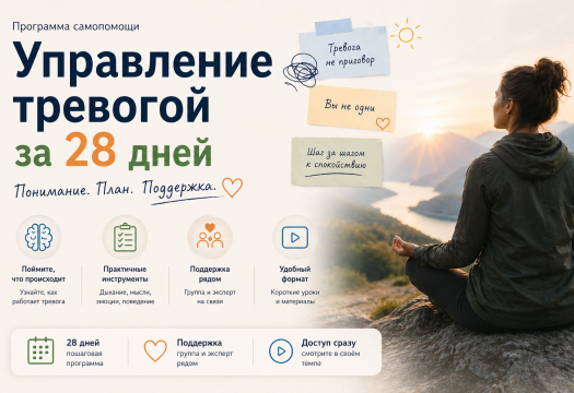 Управление тревогой за 28 дней